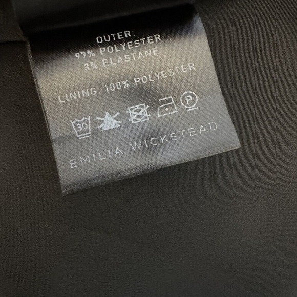 Emilia Wickstead Womens Midi Hailey Dress Cream Brown Floral Georgette Size 2 - Picture 10 of 10